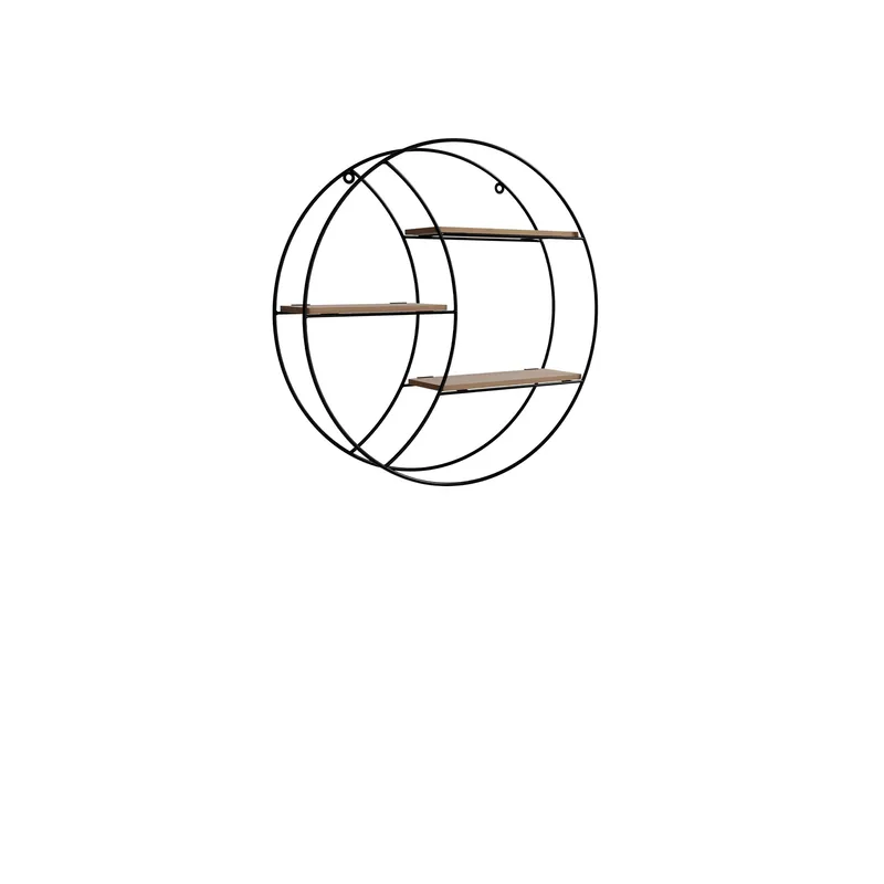 Elyran Vägghylla 44 cm, svart, brun