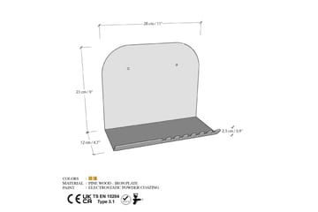 Faeryn Vägghylla 28 cm - Svart - Förvaring - Köksförvaring - Kökshylla