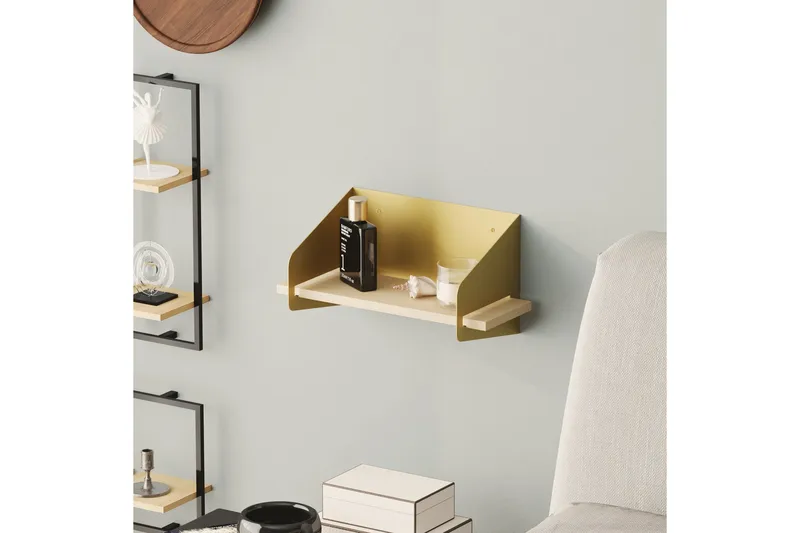 Faeryn Vägghylla 40 cm - Guld - Förvaring - Köksförvaring - Kökshylla