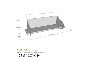 Faeryn Vägghylla 40 cm - Svart - Förvaring - Köksförvaring - Kökshylla