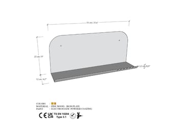 Faeryn Vägghylla 55 cm - Svart - Förvaring - Köksförvaring - Kökshylla