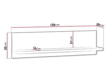 Fonti Vägghylla 120 cm - Brun - Förvaring - Köksförvaring - Kökshylla