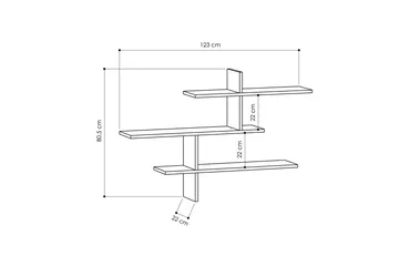 Glenure Vägghylla 123 cm - Vit - Förvaring - Köksförvaring - Kökshylla