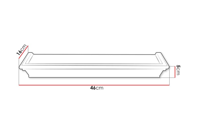 Harendra Vägghylla 46 cm - Svart - Förvaring - Köksförvaring - Kökshylla