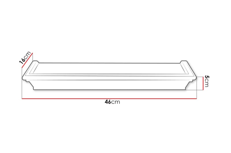 Harendra Vägghylla 46 cm - Svart - Förvaring - Köksförvaring - Kökshylla