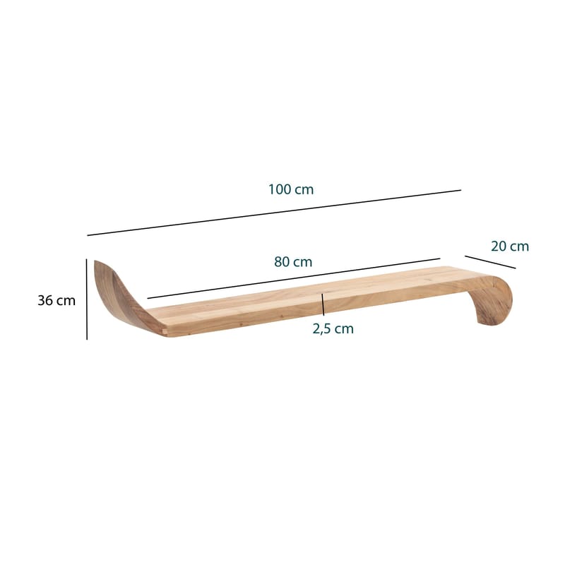 Helano Vägghylla 100 cm - varm honungsbrun - Förvaring - Köksförvaring - Kökshylla
