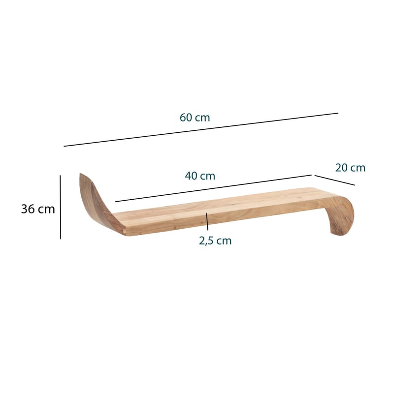 Helano Vägghylla 60 cm - varm honungsbrun - Förvaring - Köksförvaring - Kökshylla