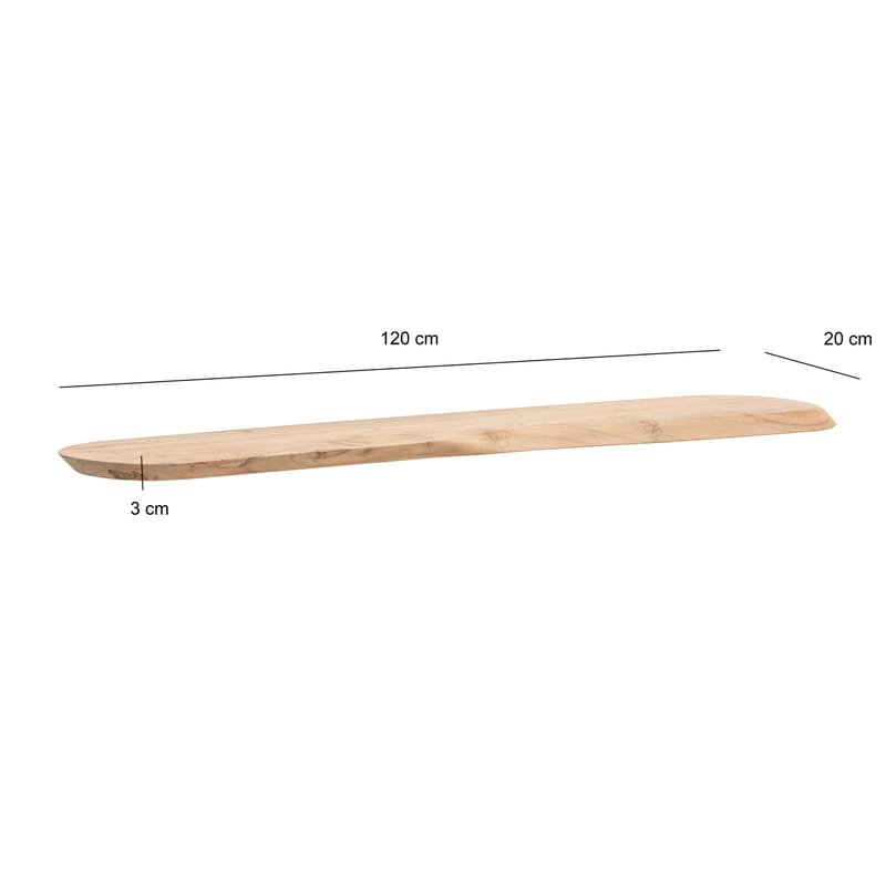 Helela Vägghylla 120 cm Asymmetrisk - varm honungsbrun - Förvaring - Köksförvaring - Kökshylla