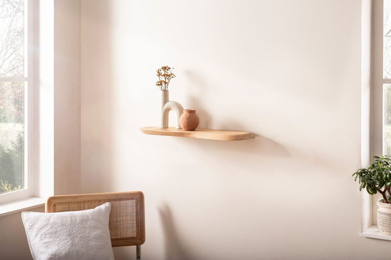 Helela Vägghylla 60 cm Asymmetrisk - varm honungsbrun - Förvaring - Köksförvaring - Kökshylla