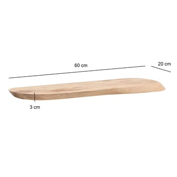 Helela Vägghylla 60 cm Asymmetrisk - varm honungsbrun - Förvaring - Köksförvaring - Kökshylla