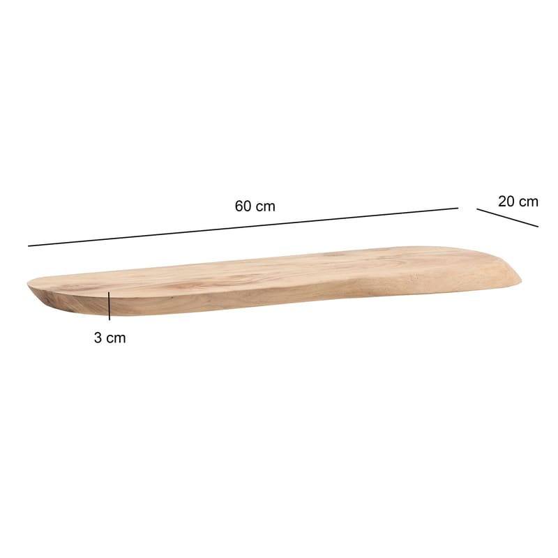 Helela Vägghylla 60 cm Asymmetrisk - varm honungsbrun - Förvaring - Köksförvaring - Kökshylla