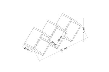 Hyllor Galaktika Hylla 102x20 cm Vit - Förvaring - Köksförvaring - Kökshylla