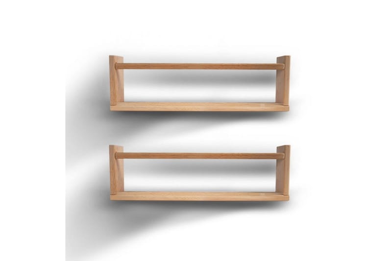 Hyllor NO_BRAND Vägghylla Donel ek två bitar Medium Colored Wood