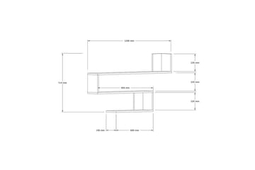 Hyllor Rollingford Hylla 120x20 cm Vit - Förvaring - Köksförvaring - Kökshylla
