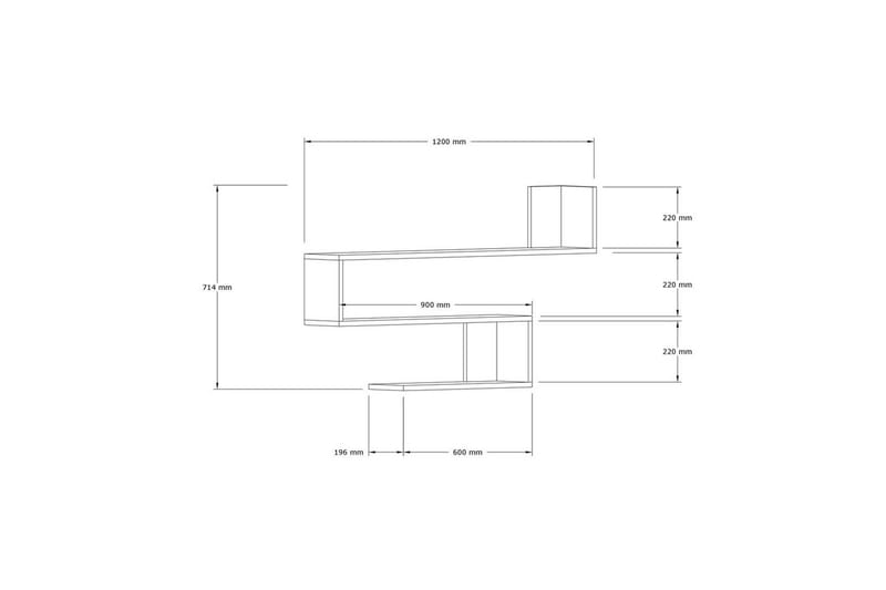 Hyllor Rollingford Hylla 120x20 cm Vit - Förvaring - Köksförvaring - Kökshylla