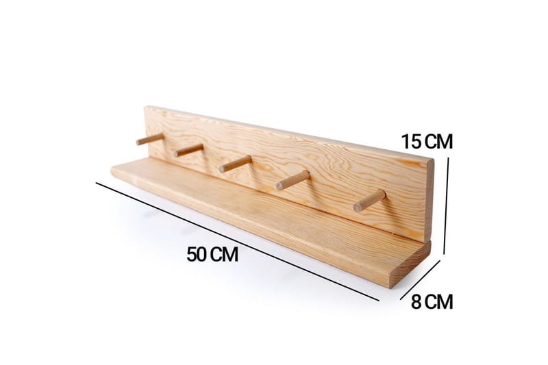 Jorik Vägghylla 50 cm - Mediumfärgat trä - Förvaring - Köksförvaring - Kökshylla