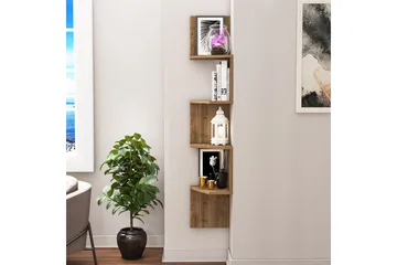 Achnas Vägghylla 30x30 cm 4 Hyllor - Mörkbrun - Förvaring - Köksförvaring - Kökshylla