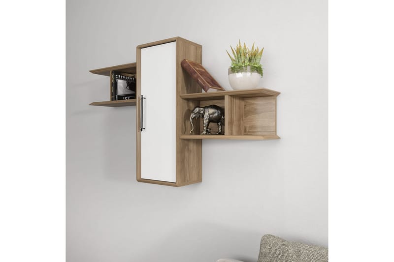 AGATEA Vägghylla 118,6x51,8 cm Brun - Förvaring - Köksförvaring - Kökshylla
