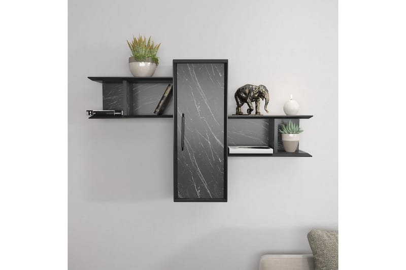 AGATEA Vägghylla 118,6x51,8 cm Svart - Förvaring - Köksförvaring - Kökshylla