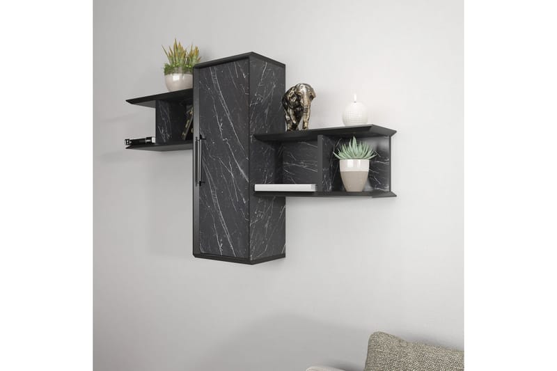 AGATEA Vägghylla 118,6x51,8 cm Svart - Förvaring - Köksförvaring - Kökshylla