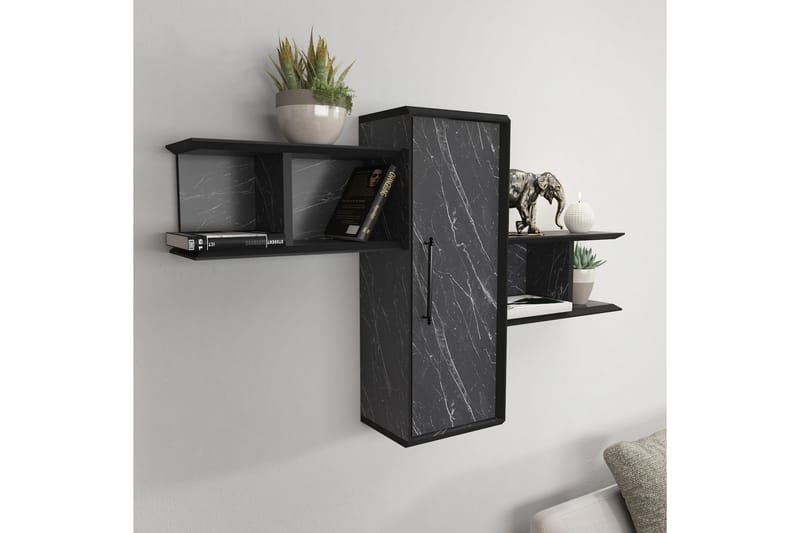 AGATEA Vägghylla 118,6x51,8 cm Svart - Förvaring - Köksförvaring - Kökshylla