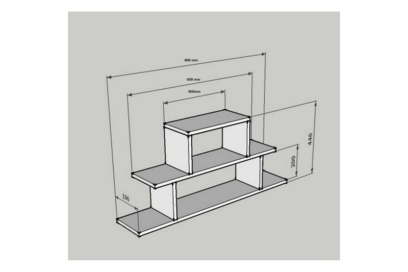 AGATEA Vägghylla 80x44,6 cm Vit - Förvaring - Köksförvaring - Kökshylla