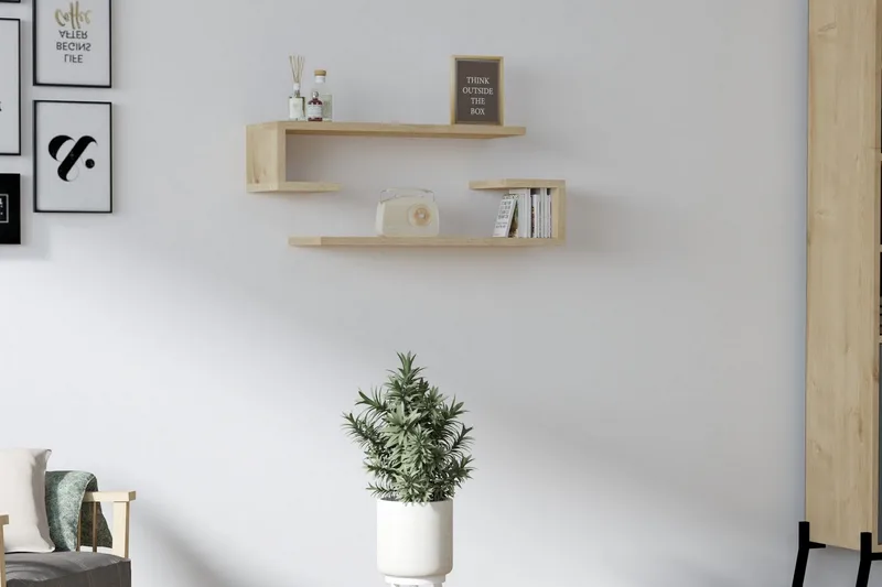 Andifli Vägghylla 60x15 cm - Grön - Förvaring - Köksförvaring - Kökshylla