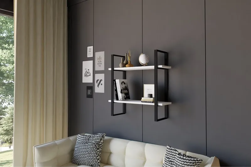 Andifli Vägghylla 70x70 cm - Vit - Förvaring - Köksförvaring - Kökshylla