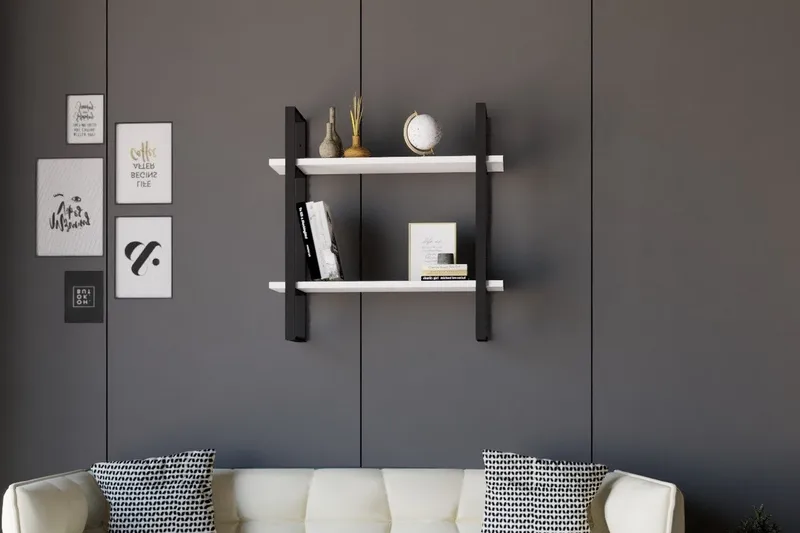 Andifli Vägghylla 70x70 cm - Vit - Förvaring - Köksförvaring - Kökshylla