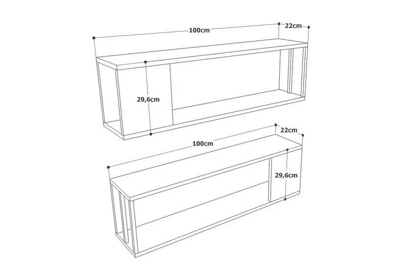 Aobrey Vägghylla 22x100 cm - Natur - Förvaring - Köksförvaring - Kökshylla