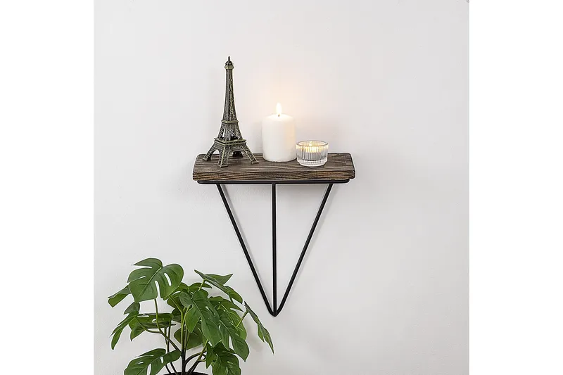 Arsenal Vägghylla 15x27 cm - Svart/Valnöt - Förvaring - Köksförvaring - Kökshylla