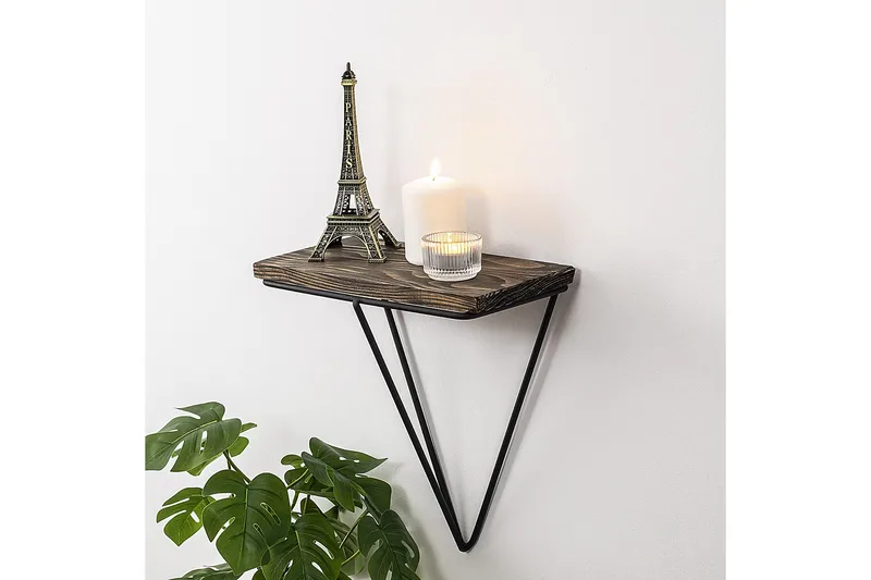 Arsenal Vägghylla 15x27 cm - Svart/Valnöt - Förvaring - Köksförvaring - Kökshylla