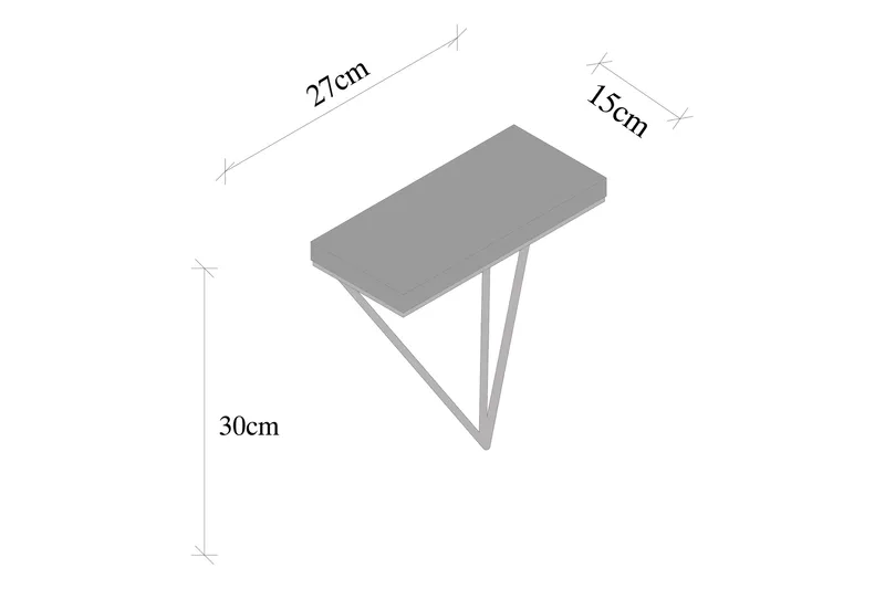 Arsenal Vägghylla 15x27 cm - Svart/Valnöt - Förvaring - Köksförvaring - Kökshylla