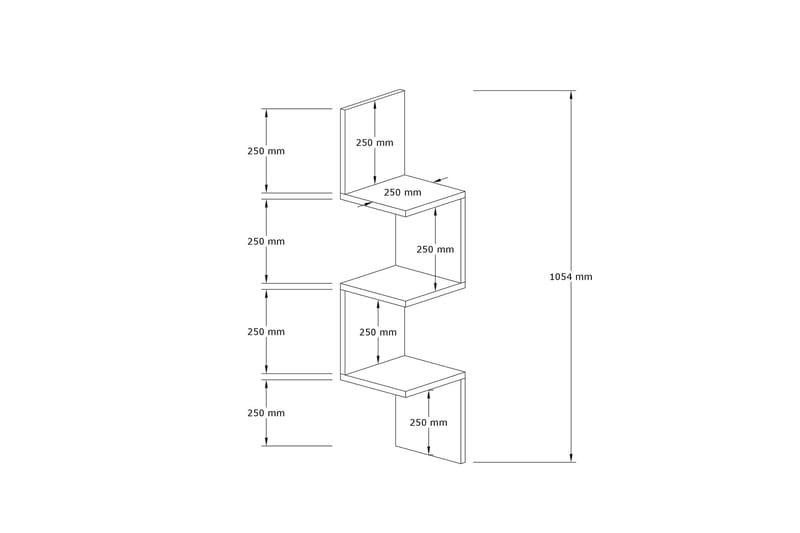 Baghana Vägghylla 25x25 cm - Antracit - Förvaring - Köksförvaring - Kökshylla