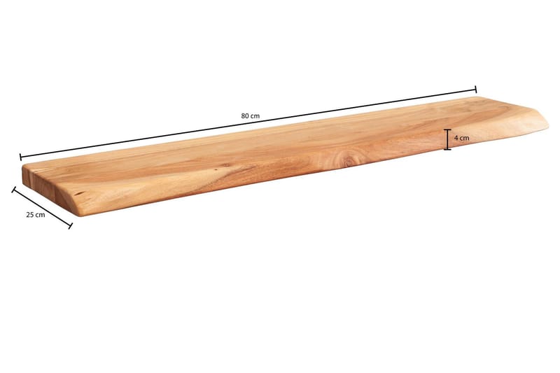 Belleview Vägghylla 80x25 cm - Trä/natur - Förvaring - Köksförvaring - Kökshylla