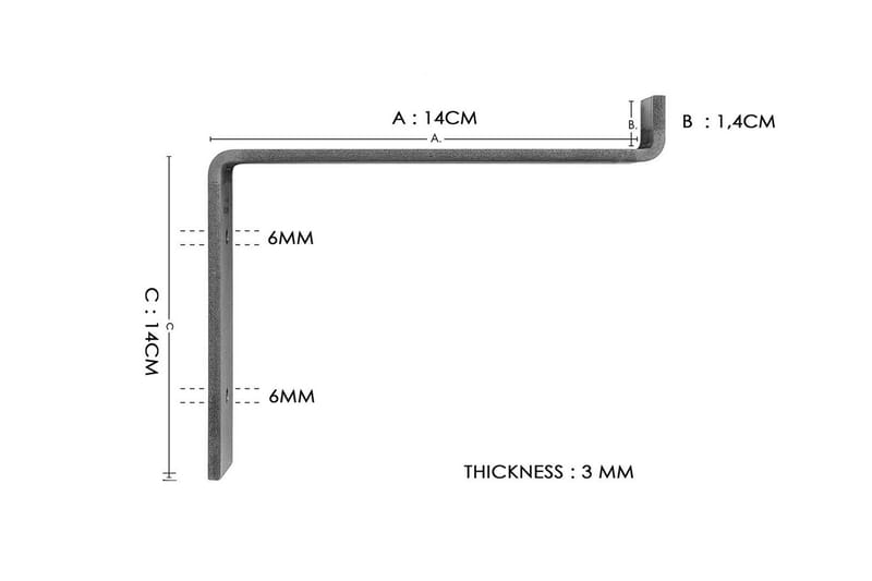 Bogel Vägghylla 60 cm - Svart/Valnöt - Förvaring - Köksförvaring - Kökshylla