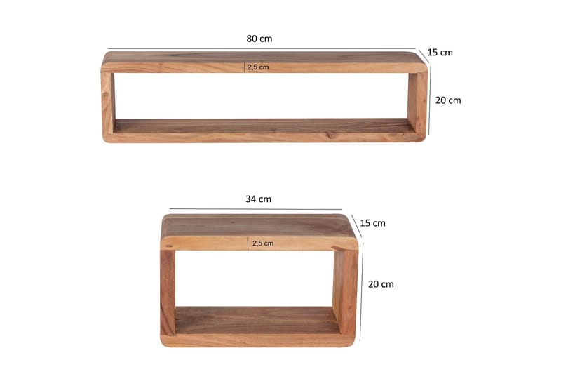 Brinius Vägghylla 3-pack - Trä/natur - Förvaring - Köksförvaring - Kökshylla