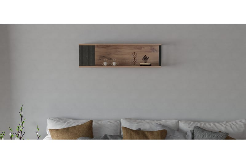 CALEMAN Vägghylla 20x100 cm Natur/Antracit - Förvaring - Köksförvaring - Kökshylla
