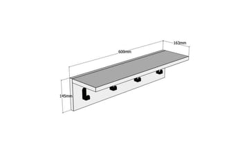 Casden Vägghylla 15 cm - Antracit - Förvaring - Sko- & klädförvaring - Klädhängare - Klädkrok