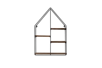 Catesbaei Vägghylla 60x15 cm 4 Hyllor - Svart/Mörkbrun - Förvaring - Köksförvaring - Kökshylla