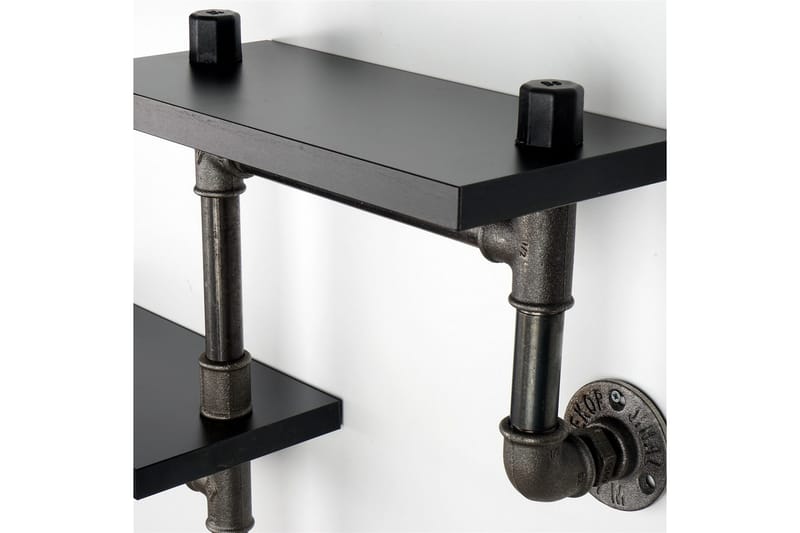 Chandina Vägghylla 56x13 cm 2 Hyllor - Svart - Förvaring - Köksförvaring - Kökshylla