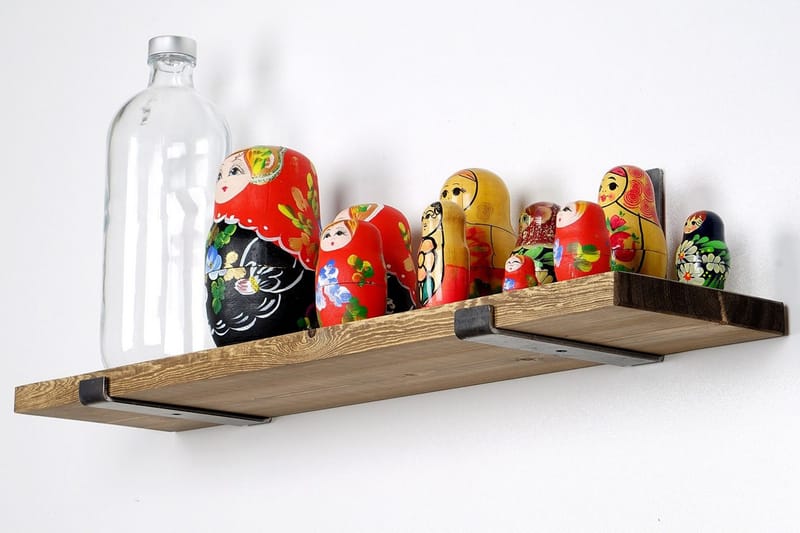 Chealsie Vägghylla 60 cm - Svart/Valnöt - Förvaring - Köksförvaring - Kökshylla