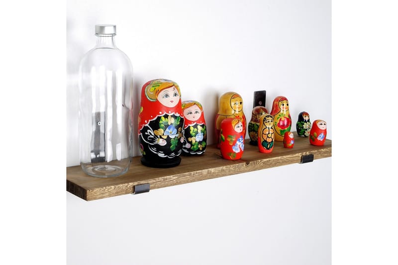 Chealsie Vägghylla 60 cm - Svart/Valnöt - Förvaring - Köksförvaring - Kökshylla