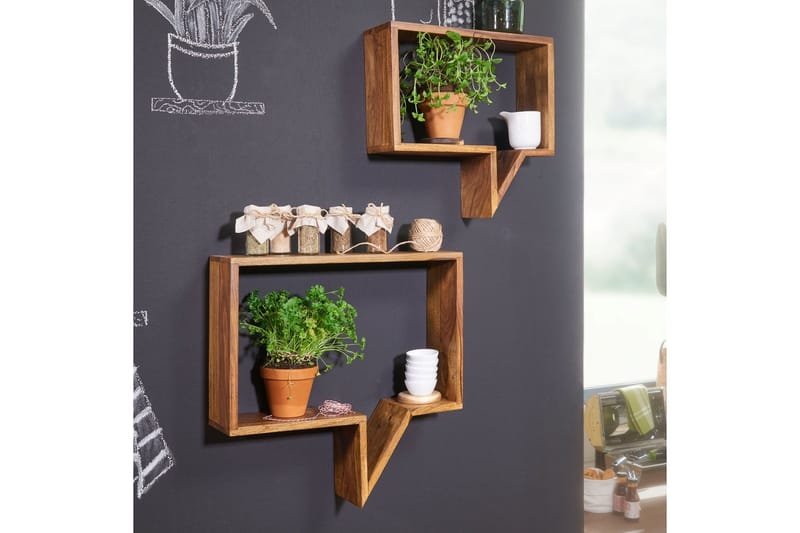 Clutts Vägghylla 2-pack - Trä/natur - Förvaring - Köksförvaring - Kökshylla
