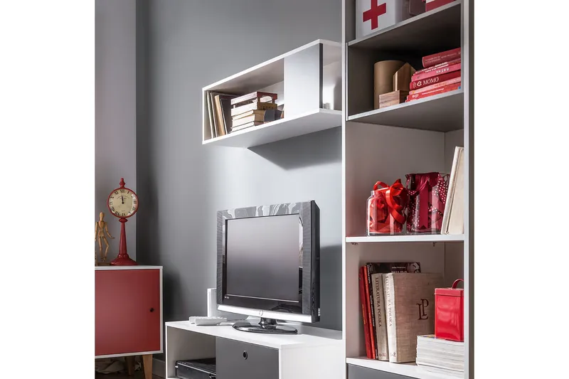 Concept Vägghylla Vit/Mörkgrå - Vit/Mörkgrå - Förvaring - Köksförvaring - Kökshylla