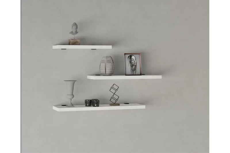 Cordin Vägghylla 2x30 cm 3-pack - Vit - Förvaring - Köksförvaring - Kökshylla