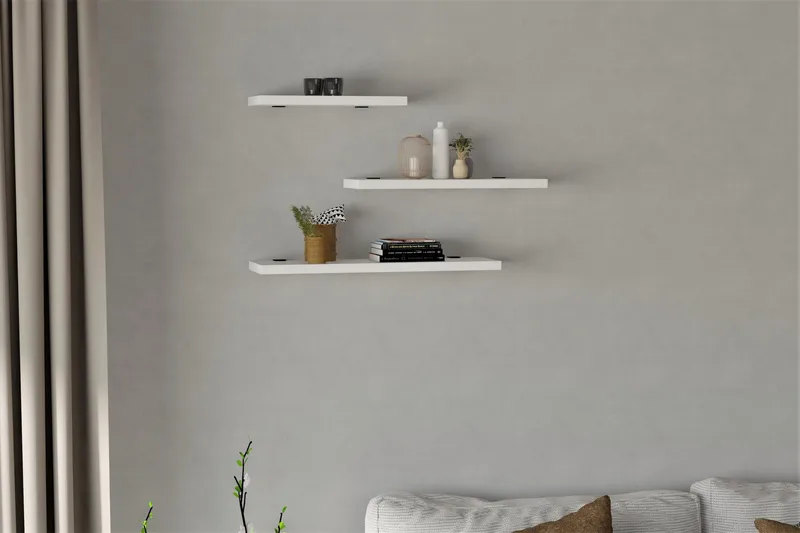 Cordin Vägghylla 2x30 cm 3-pack - Vit - Förvaring - Köksförvaring - Kökshylla