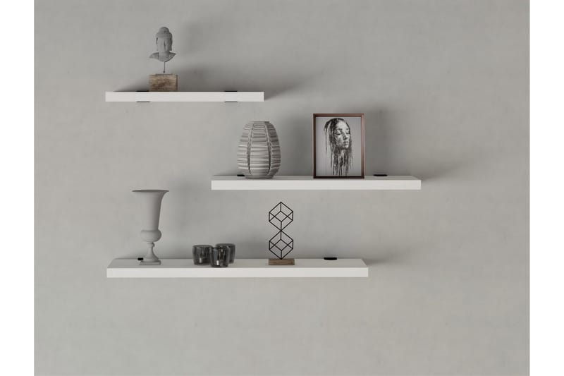 Cordin Vägghylla 2x30 cm 3-pack - Vit - Förvaring - Köksförvaring - Kökshylla