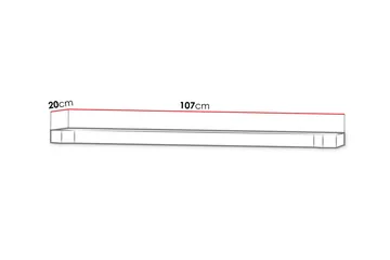 Dallas Hylla 107x4,8x20 cm - Beige/Vit - Förvaring - Köksförvaring - Kökshylla