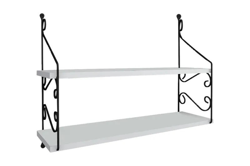 Decormet Vägghylla 2 Hyllor - Vit - Förvaring - Köksförvaring - Kökshylla